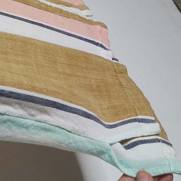 Rip curl striped button-down cap sleeve dress size xs - Picture 3 of 6